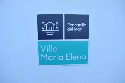a sign for thevalley marina el camino engine at Villa María Elena, en Fuente del Gallo in Conil de la Frontera