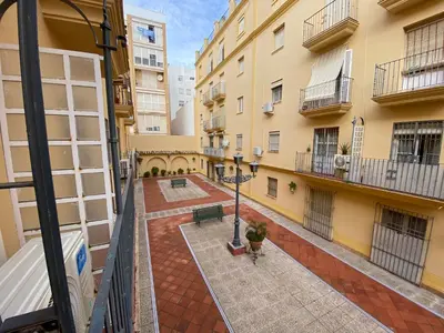 a view from the balcony of a building at Sánchez Home, Pleno Centro in Sanlúcar de Barrameda