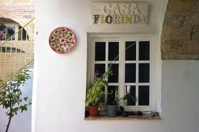 a window on a building with potted plants on it at Casa Florinda #7 in Jerez de la Frontera