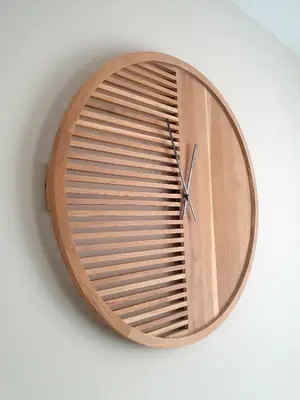 a wooden clock with a window on a wall at Cádiz desde el balcón in Cádiz