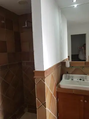 a bathroom with a sink and a mirror at CASA DEL ANTICUARIO APARTMENTS in Cádiz
