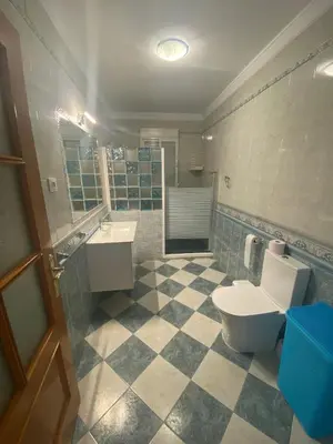 a bathroom with a toilet and a sink at Casa Silvia in Cádiz