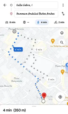a screenshot of a google maps app with a map at Sherryflat Estudio- Parking, in Jerez de la Frontera