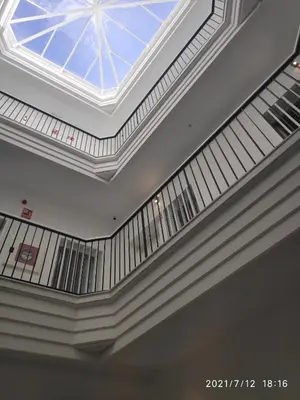 a skylight in a room with a ceiling at Tandem Pópulo in Cádiz