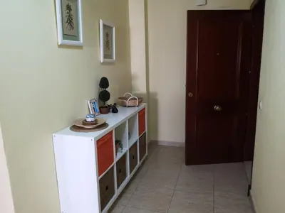 a room with a white cabinet and a door at Piso con parking en el edificio, Rio san pedro, CADIZ in El Trocadero