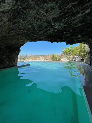 a view of a pool of water in a cave at Mirador Villa Perla Grupo AC Gestion in Arcos de la Frontera