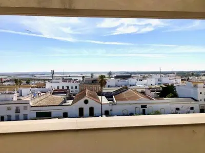 a view from a window of a city with buildings at GATU PREMIUM Ático Parra, parking, piscina común, terraza, wifi , 