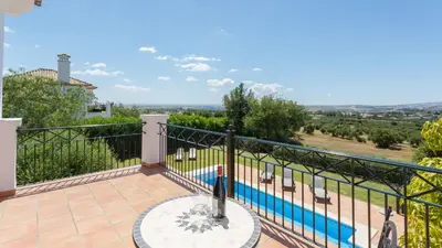 a view from the balcony of a villa at Villa Grazalema 2 - Villa 39 Arcos de la Frontera by Ruralidays in Arcos de la Frontera