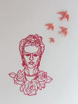 a sketch of a woman with roses at The QUEEN's Designer Apartment by Cadiz4Rentals in Cádiz
