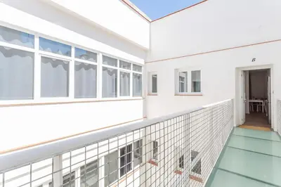 a view of the balcony of a house at Doña Blanca Centro Diseño Minimalista in Jerez de la Frontera