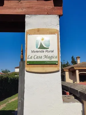 a sign for a la casa magica on a building at The Magic House in El Puerto de Santa María