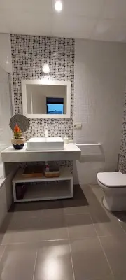 a bathroom with a sink and a toilet at el 2 de Flamenco BajoB in Cádiz