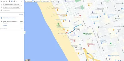a screenshot of a google maps page with shortcuts at Apartamento Tía Maria in Cádiz