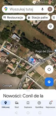 a screenshot of a cell phone with a map at Casa Alma in Conil de la Frontera