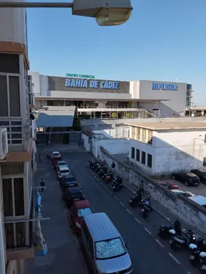 a view of a parking lot in front of a building at Cadiz Rented in Cádiz