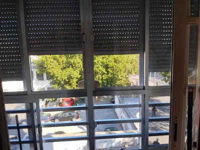 a window with a view of a street at Cadiz Rented in Cádiz