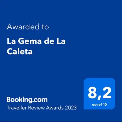 a screenshot of a cell phone with the text awarded to la genna de la at La Gema de La Caleta in Cádiz