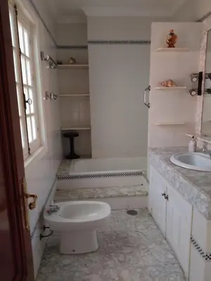 a bathroom with a toilet and a sink at Casa Hormaza in Chiclana de la Frontera