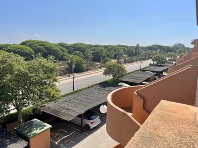 a view from the roof of a building with a road at Ático Amaranta in Chiclana de la Frontera