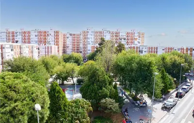 an aerial view of a park with trees and buildings at 3 Bedroom Amazing Apartment In Cadiz in Cádiz