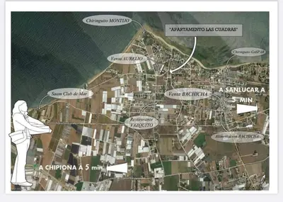 a drawing of a map of a city with buildings at Apartamento “Las Cuadras “ in Cádiz