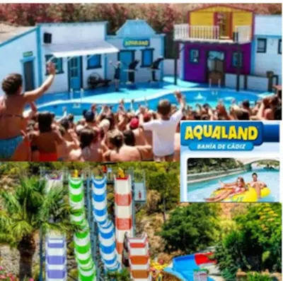 a group of people in a pool at a resort at P Casa con Azotea privada y Céntrica. WiFi+Netflix in El Puerto de Santa María