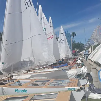a bunch of sailboats lined up in a row at RURAL VILLA ANGELS in Arcos de la Frontera