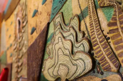 a close up of a painting of a building at Hotel Regio Cádiz in Cádiz