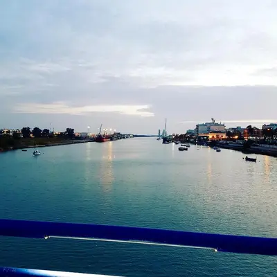 a view of a river with boats in it at Casa del Regidor in El Puerto de Santa María