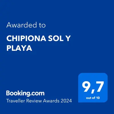 a blue screen with the text awarded to chino solooliolioli playa at CHIPIONA SOL Y PLAYA in Chipiona