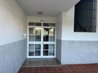 an entrance to a building with a glass door at Apartamento en Costa Ballena, Urb. Playa Ballena in Cádiz