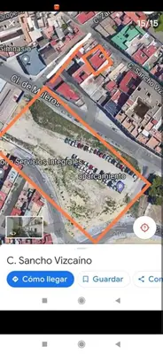 a screenshot of a google map of a parking lot at Acogedor piso centro, San Miguel in Jerez de la Frontera