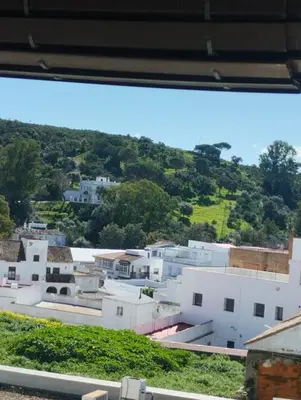 a view from a window of a city at La casa de loto in Alcalá de los Gazules