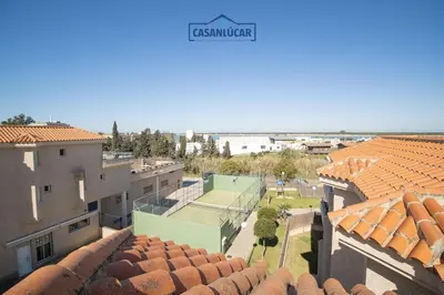 arial view of roofs of buildings in a city at Apartamento Cigüeña in Sanlúcar de Barrameda