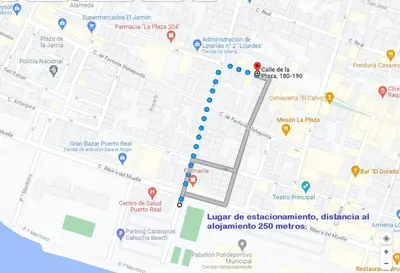 a map of the city of alhambra at Casa Las Vidrieras in Puerto Real