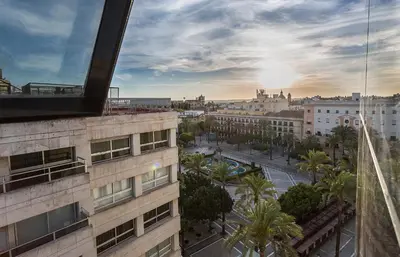 a view of a city from a building at New York Style Luxury 3 dormitorios in Jerez de la Frontera