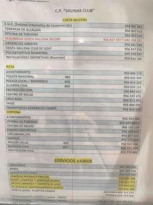 a ticket for a sephirotics queue on a menu at Apartamento residencial de golf y playa Cadiz in Rota