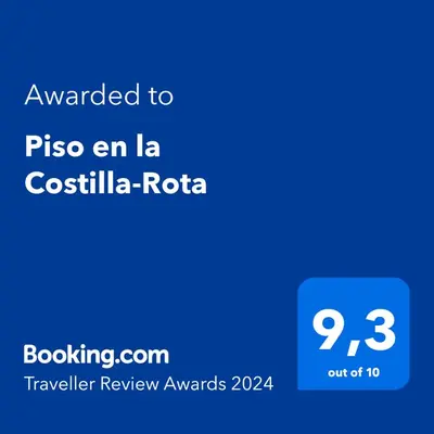 a screenshot of a cell phone with the text awarded to pizza en la costilla at Piso en la Costilla-Rota in Rota